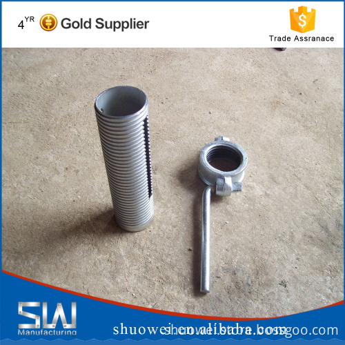 scaffolding parts type steel prop accessoires threaded pipe head